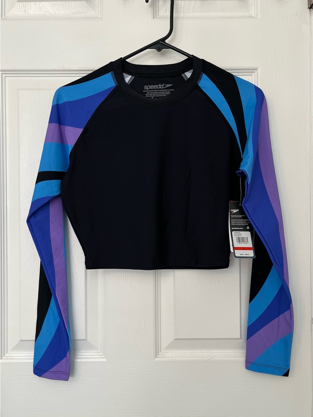 Speedo Cropped Rash Guard (XS) - Picture 1 of 10